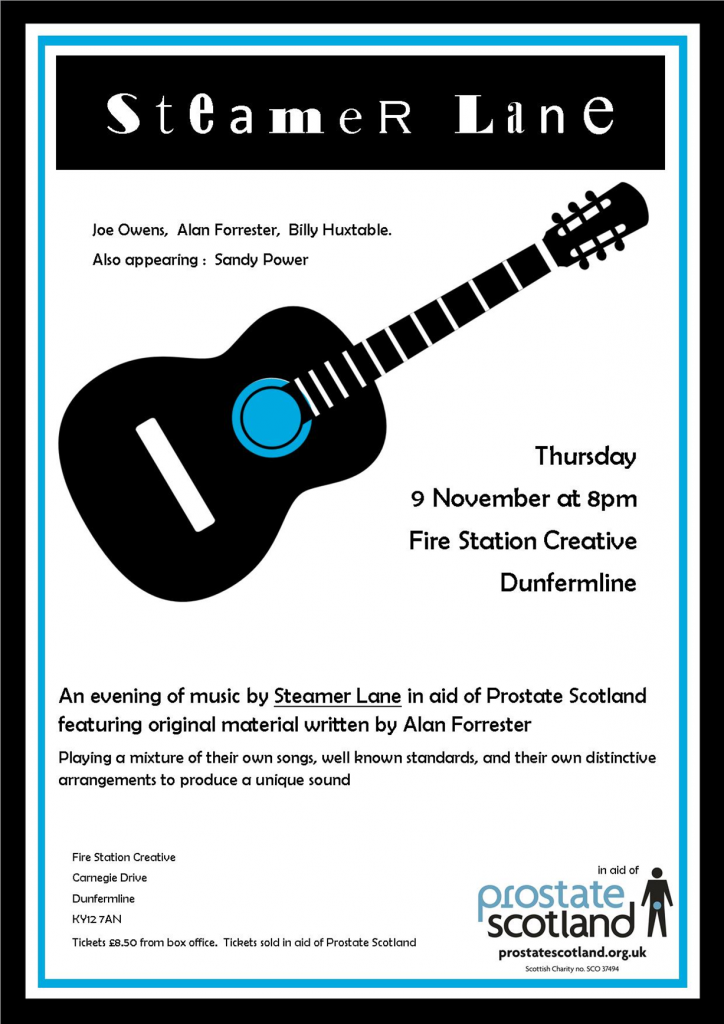Fife based band Steamer Lane play fundraising concert in aid of
