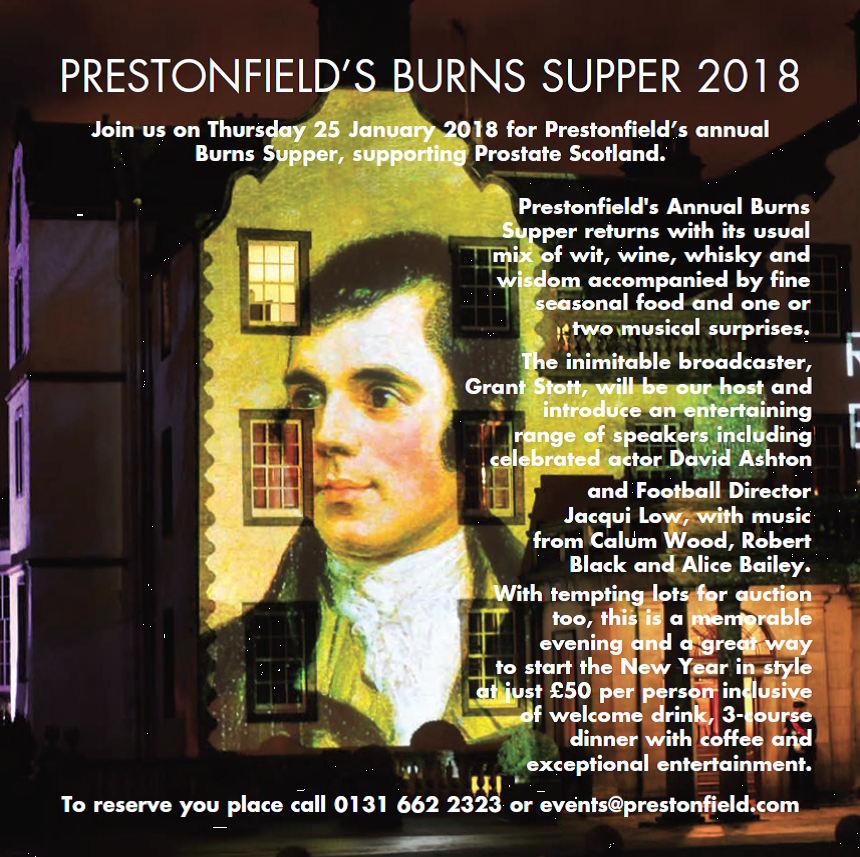 Prestonfield Burns Supper 2018