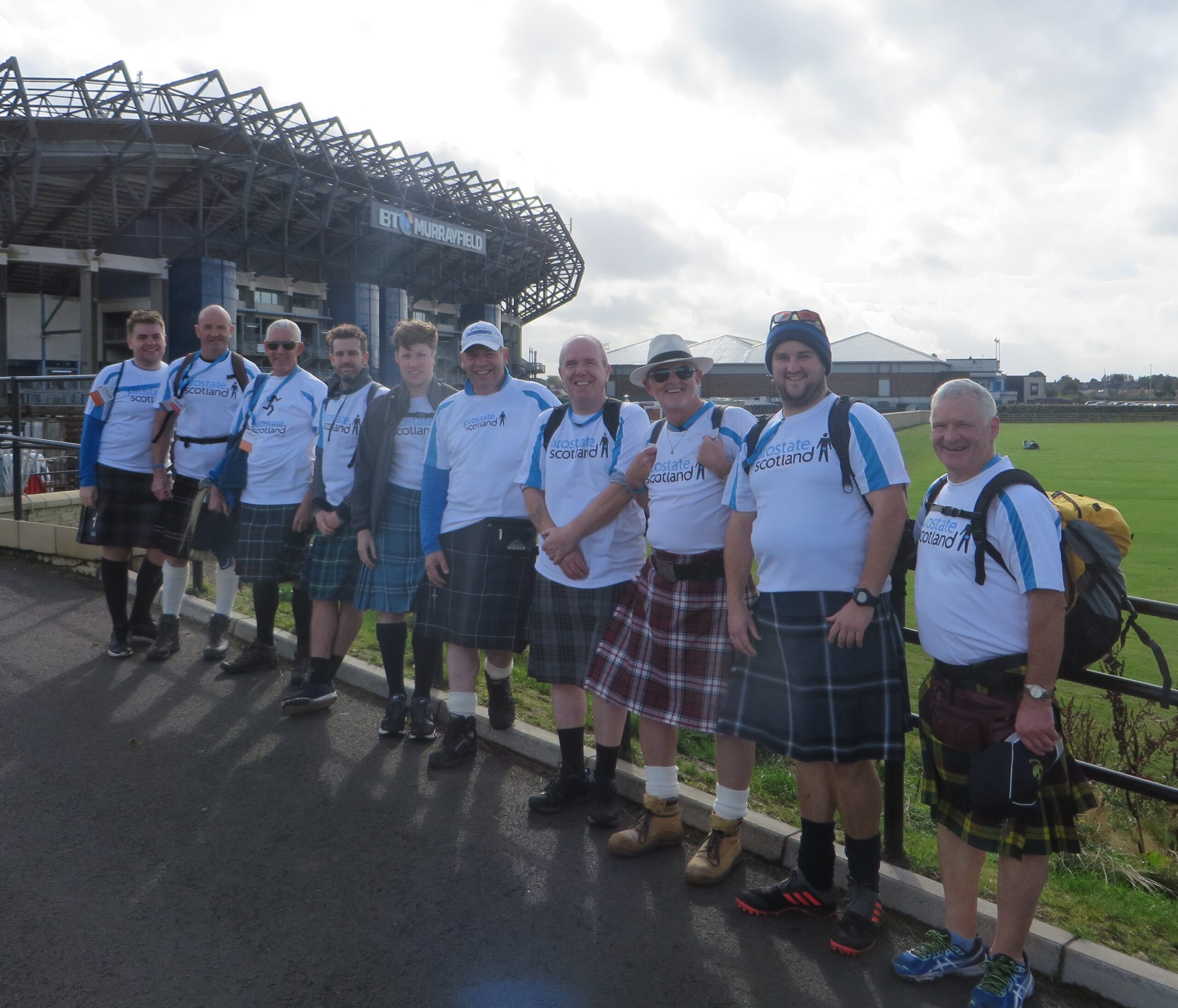 Team of Kiltwalkers at Murrayfield