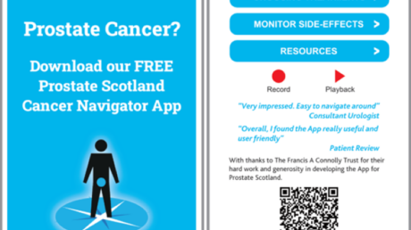 Prostate Scotland Cancer Navigator App leaflet