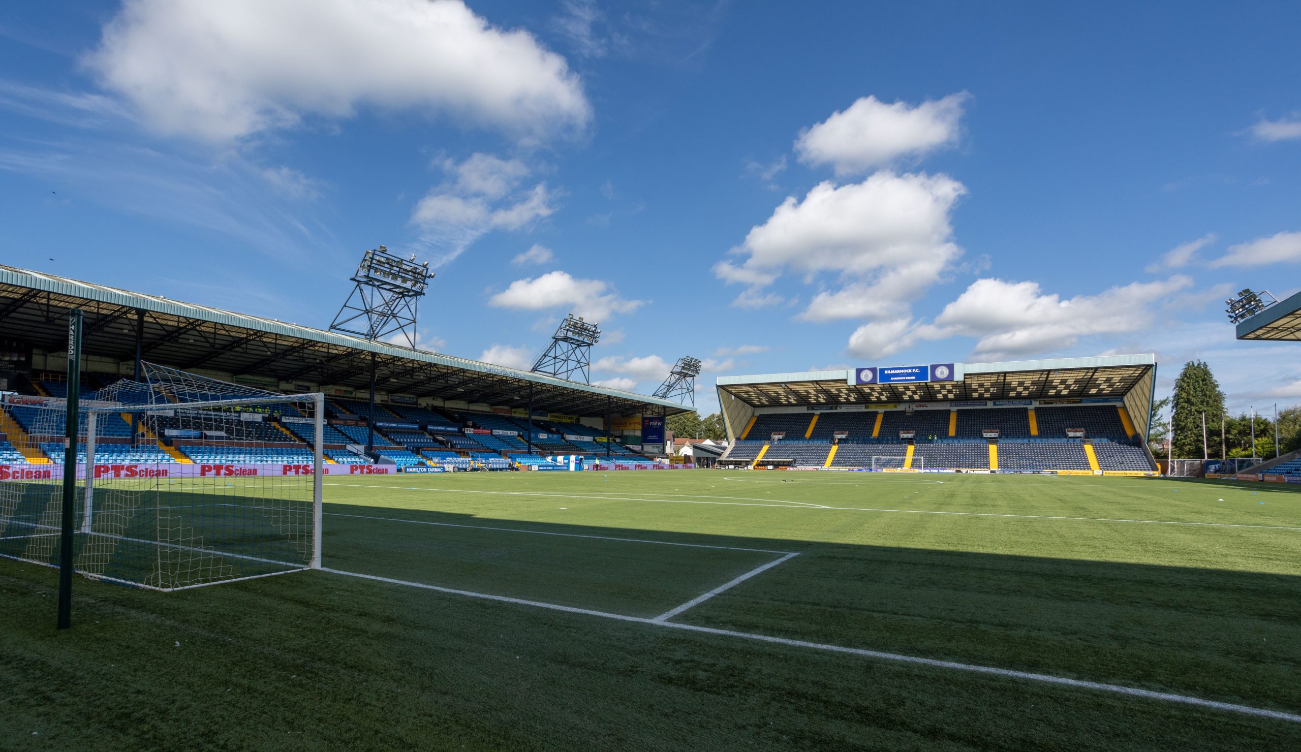 The pitch at Rugby Park