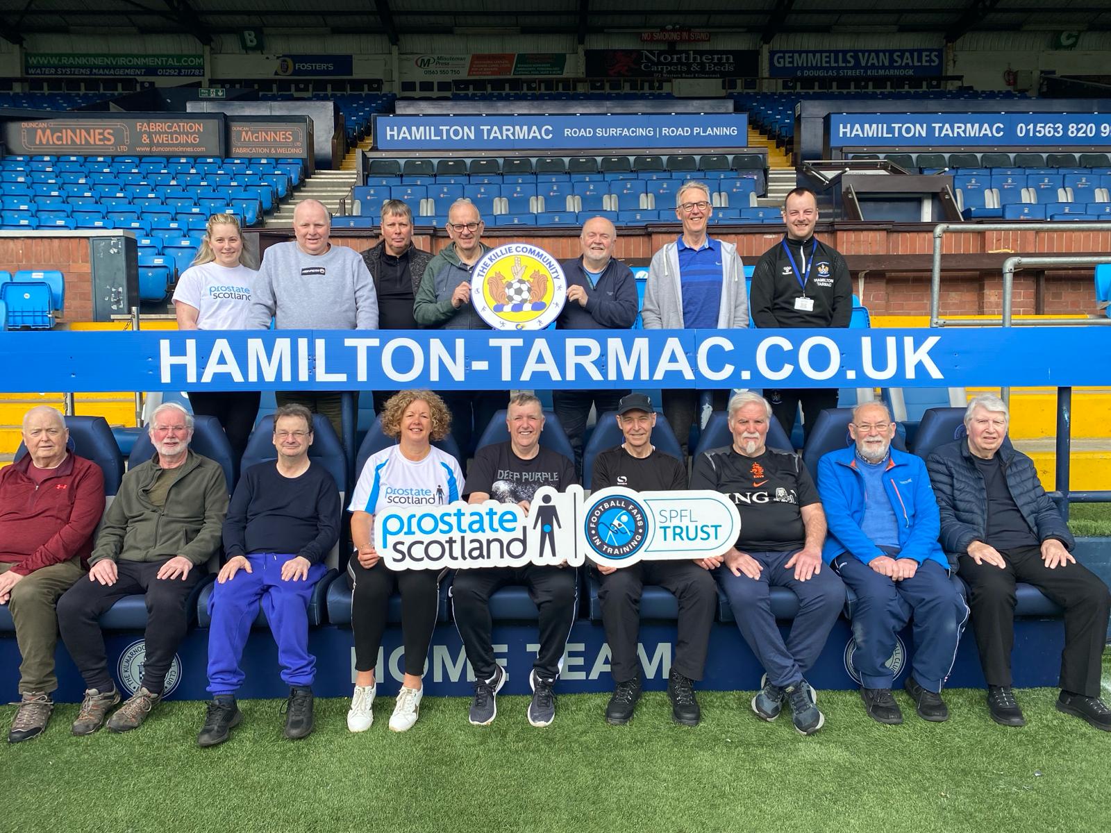 Killie Prostate FFIT players in stadium