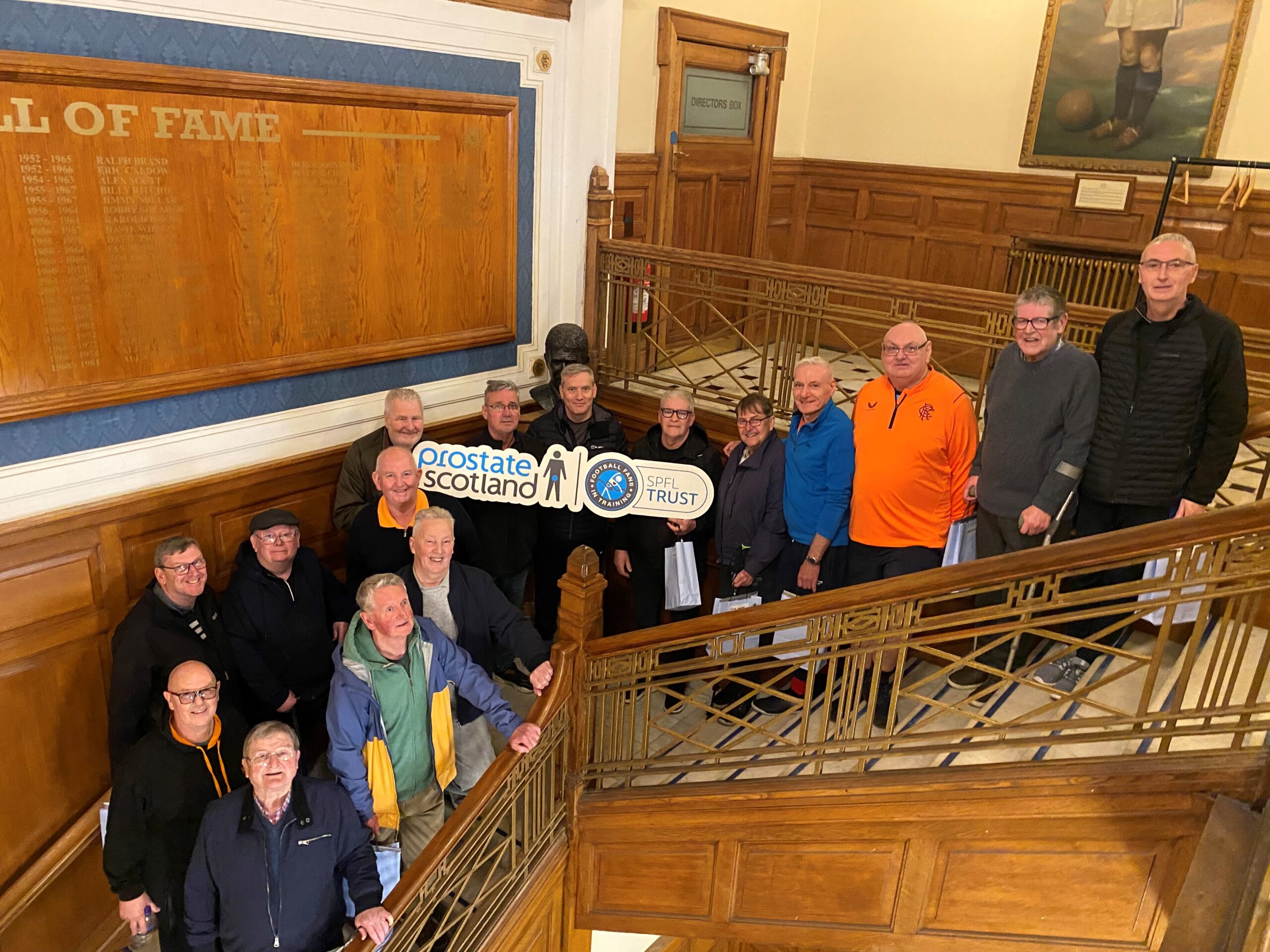 Prostate FFIT players behind the scenes at Ibrox